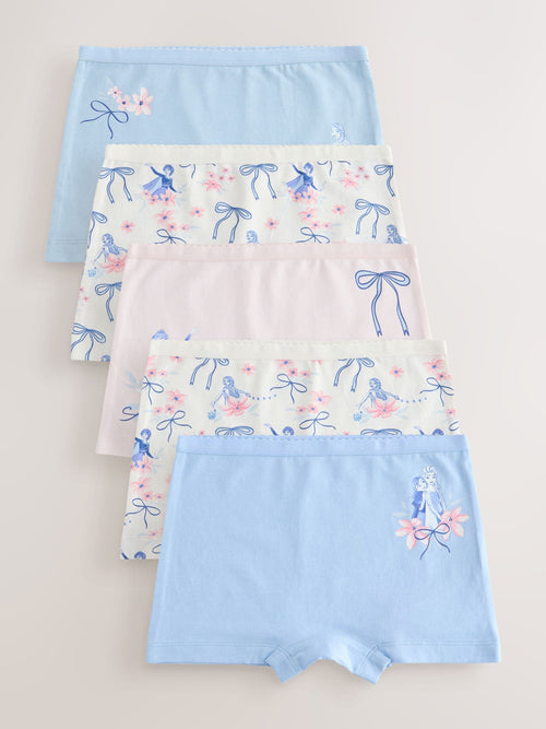 Blue/ Pink Frozen Disney Shorts 5 Pack (2-12yrs) image 1