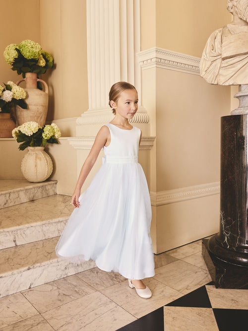 Dsiney Kidz - White Flower Girl Bow Dress (6-13yrs) image 1