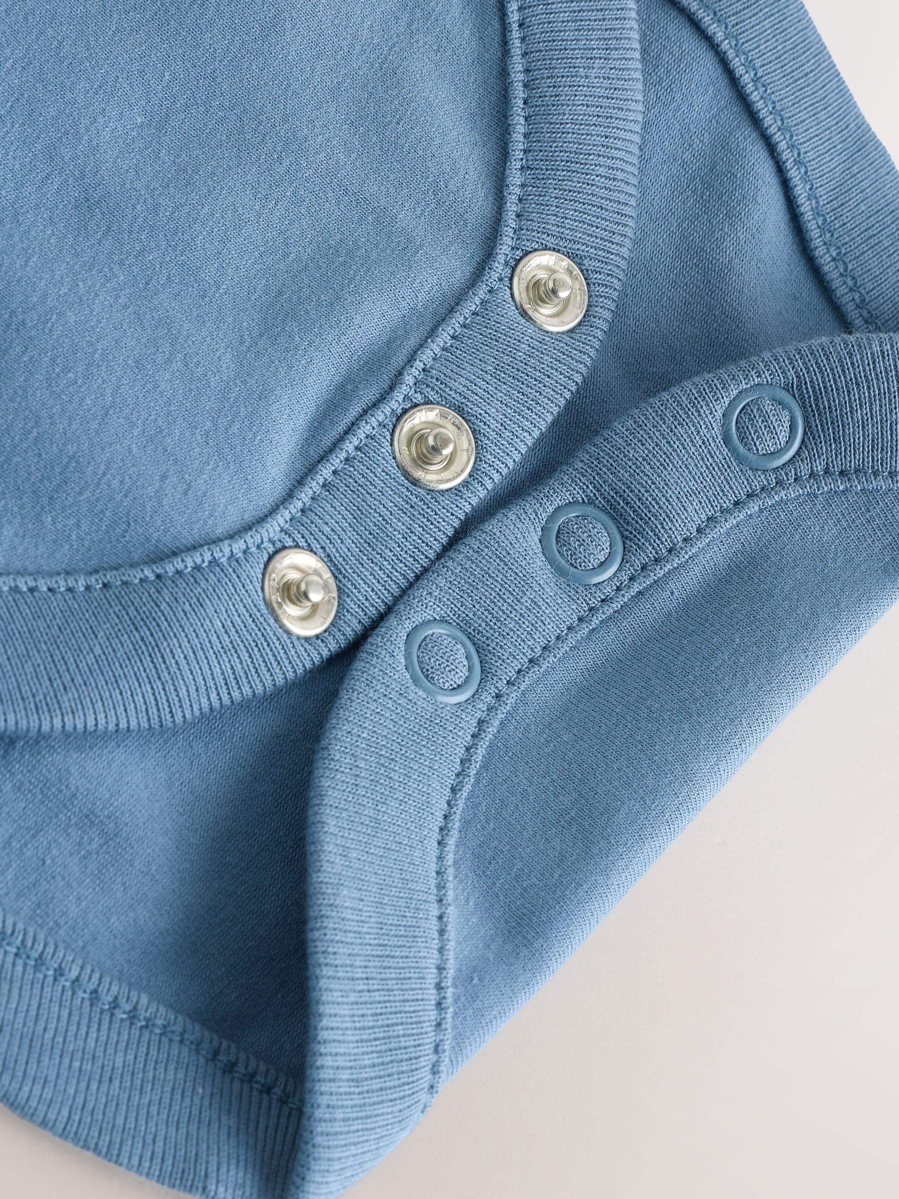 Blue Stripe Woven Dungaree and Bodysuit Set (0mths-2yrs) image 6