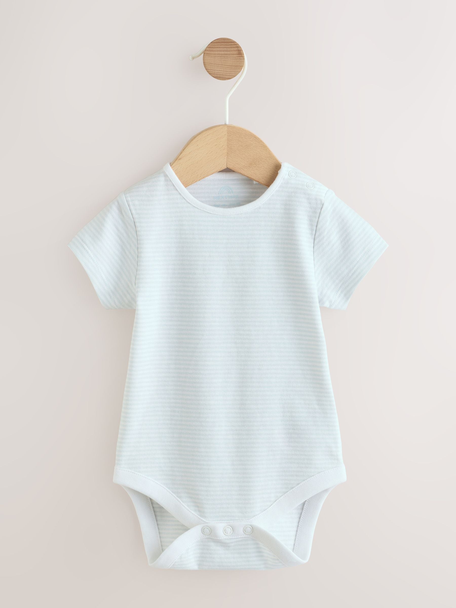 Pale Blue Woven Dungarees and Bodysuit Baby Set (0mths-2yrs) image 3