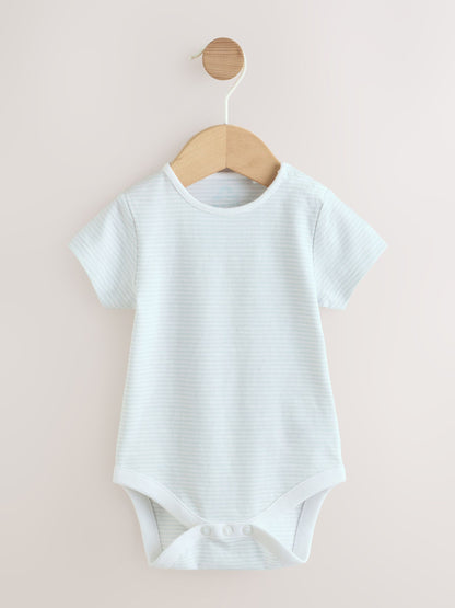 Pale Blue Woven Dungarees and Bodysuit Baby Set (0mths-2yrs) image 3