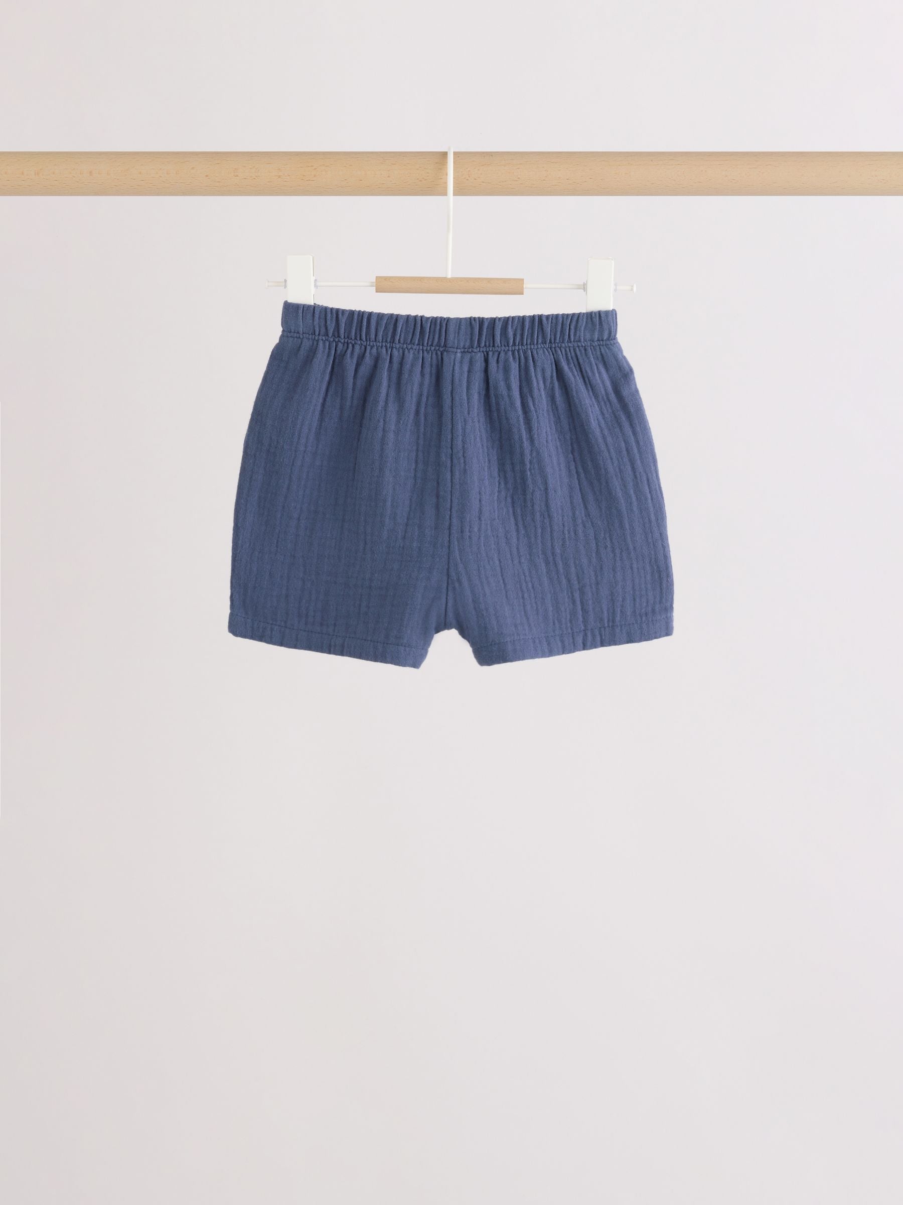 Blue/Brown Woven Shorts Baby 3 Pack (0mths-2yrs) image 4