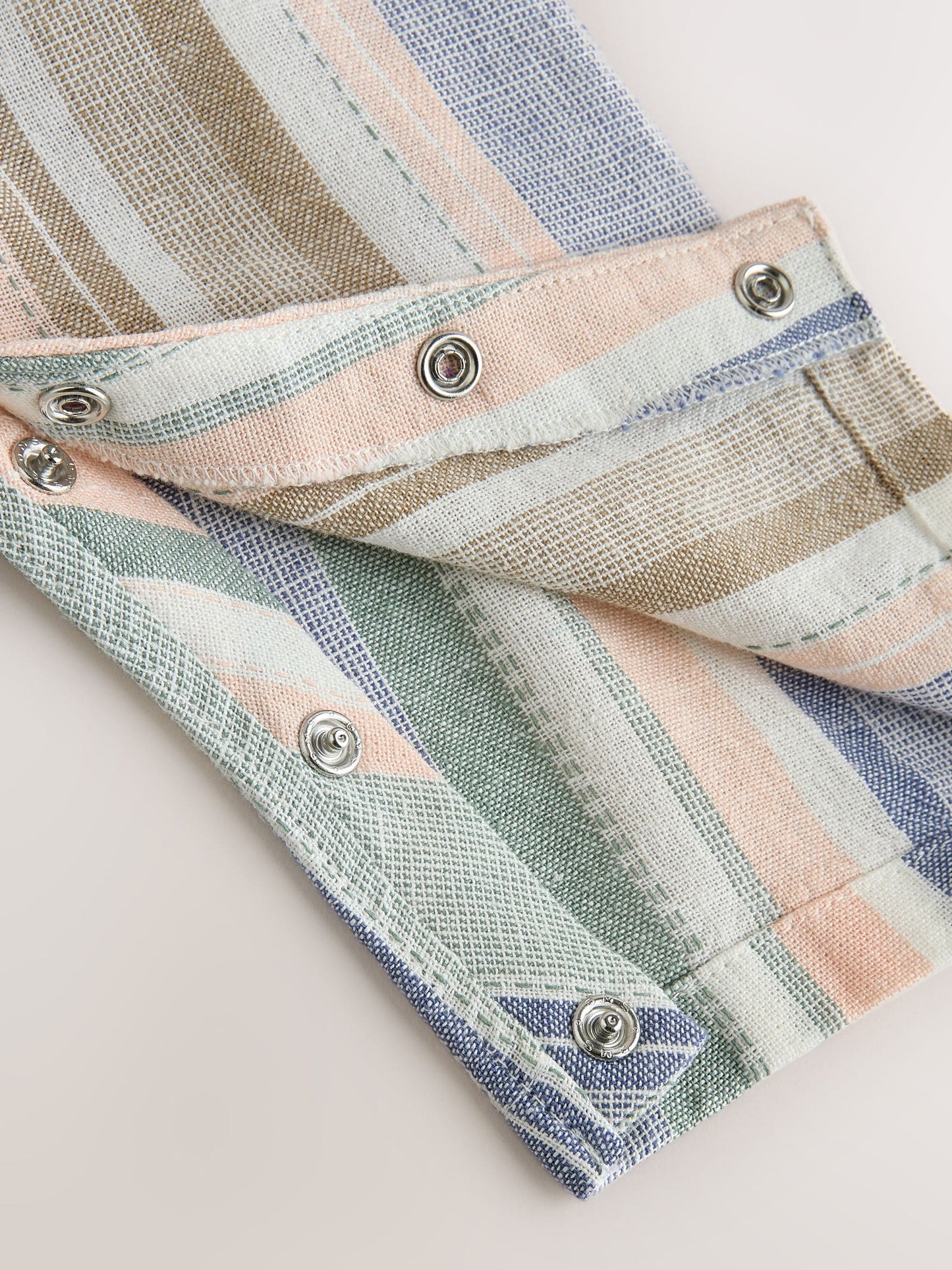 Blue Stripe Woven Baby Romper (0mths-2yrs) image 6