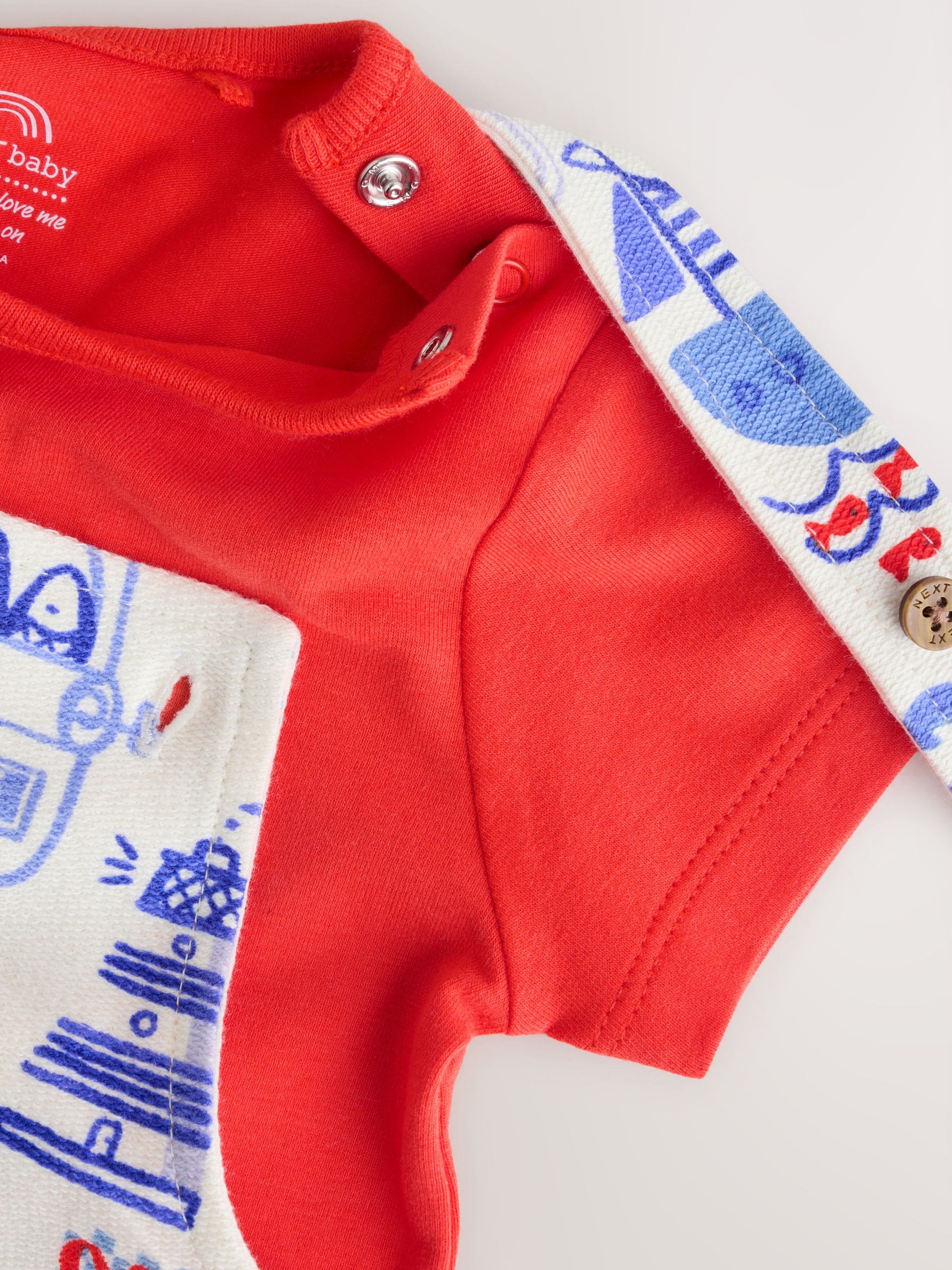 Red Nautical Jersey Dungarees and Bodysuit Baby Set (0mths-2yrs) image 3