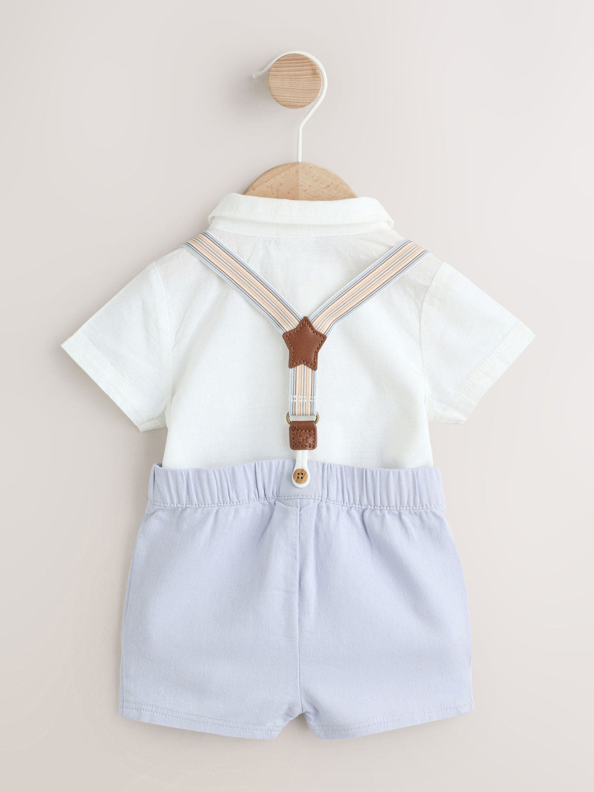 Dsiney Kidz - Blue Shirt Body Shorts and Braces Baby Set 3 Piece (0mths-2yrs) image 2