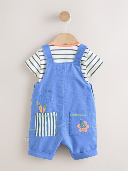 Blue Farm Dungarees And Bodysuit Baby Set (0mths-2yrs) image 3