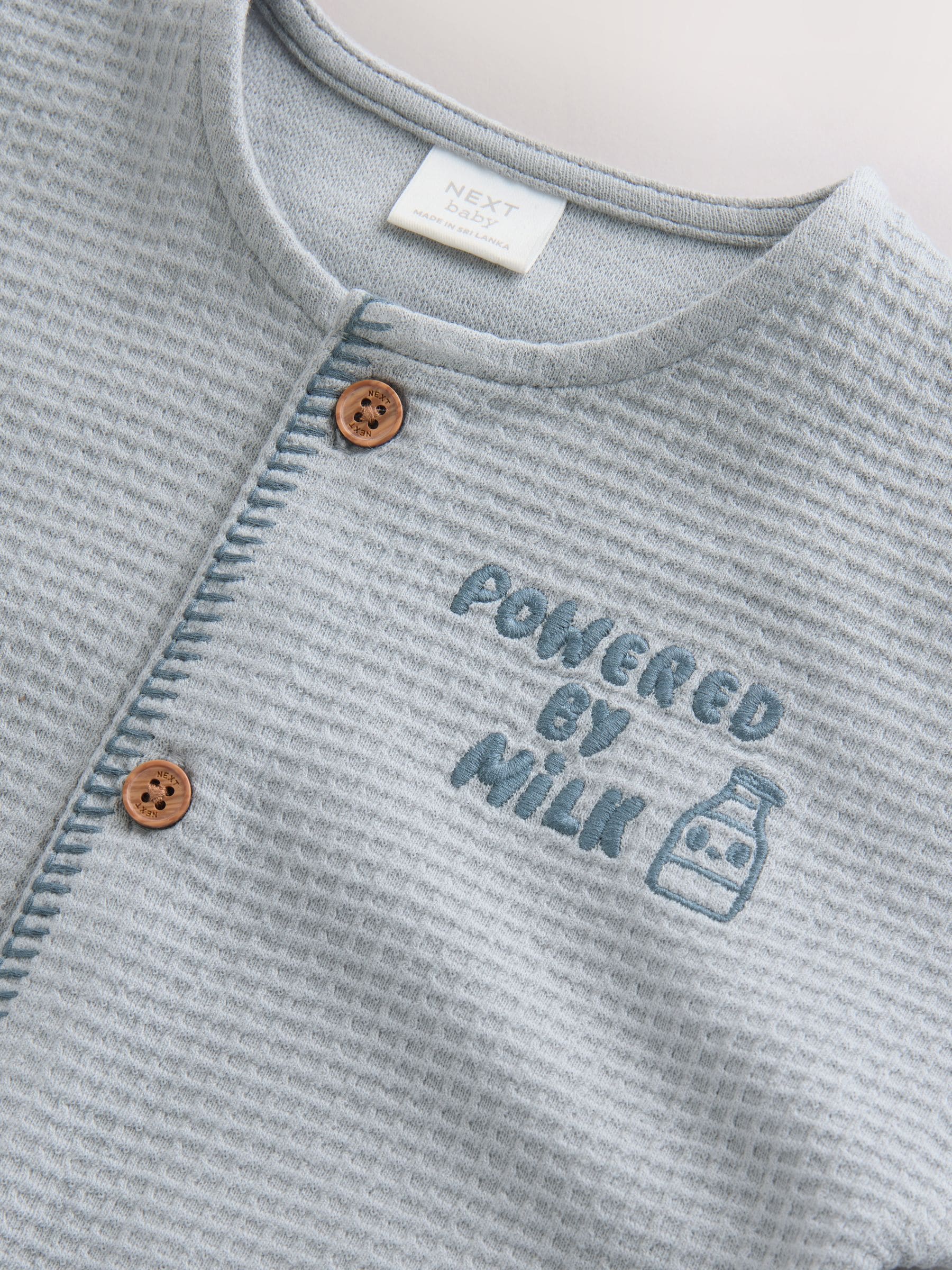 Blue Milk Club Jersey Waffle Baby Romper (0mths-3yrs) image 4