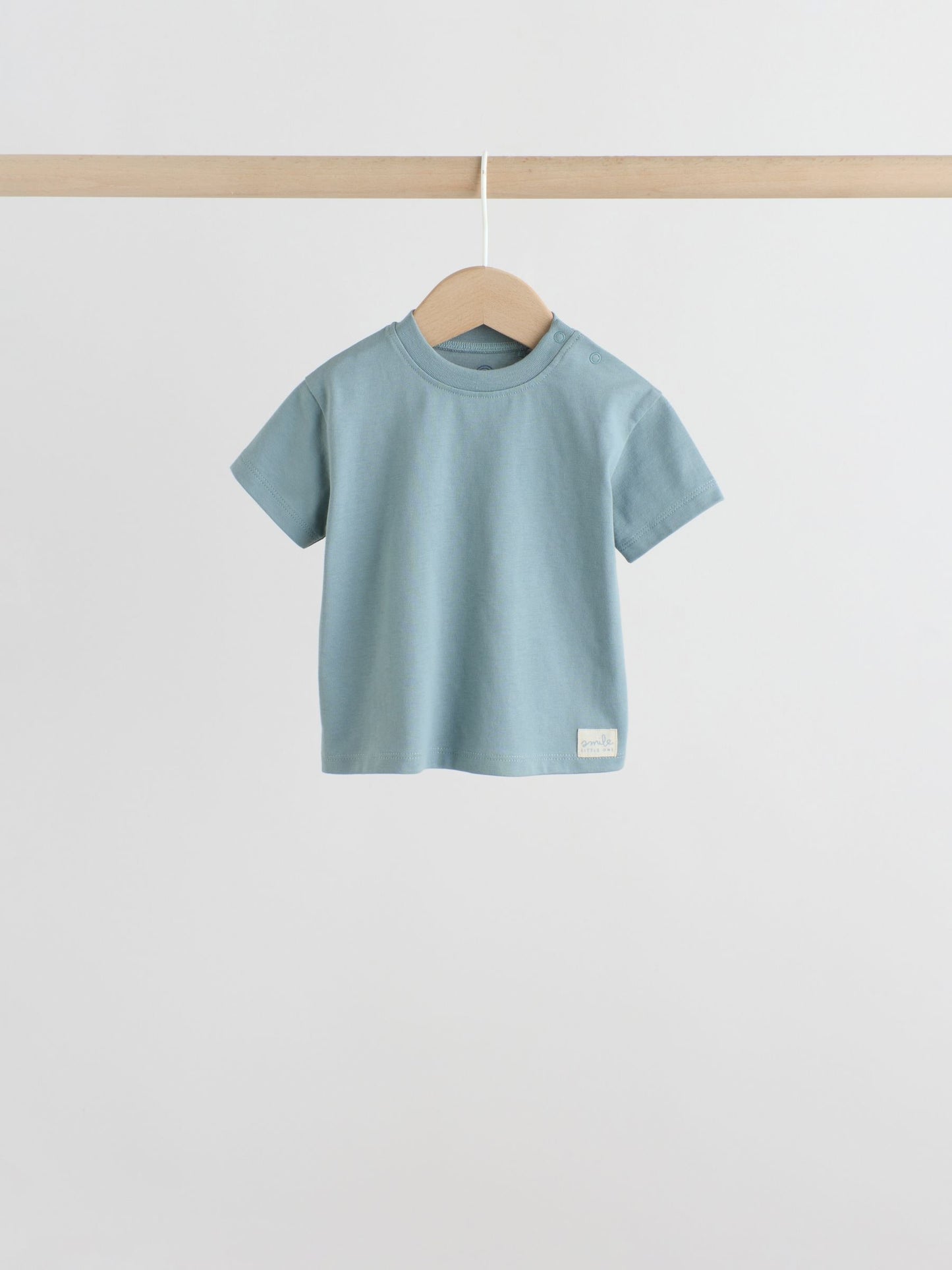 Mineral Blue/ Neutral/ Orange Short Sleeve Baby T-Shirts 4 Pack (0mths-2yrs) image 3
