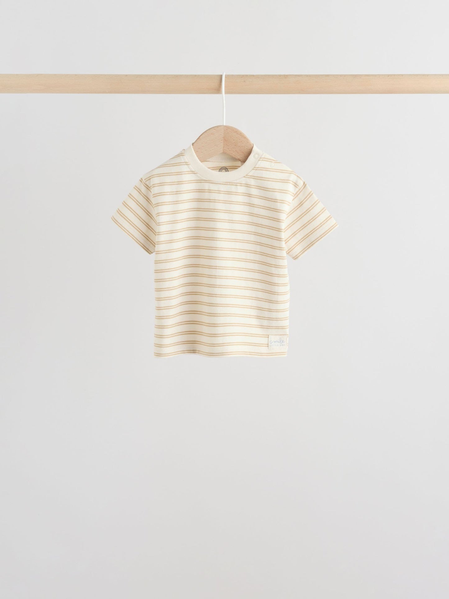 Mineral Blue/ Neutral/ Orange Short Sleeve Baby T-Shirts 4 Pack (0mths-2yrs) image 5
