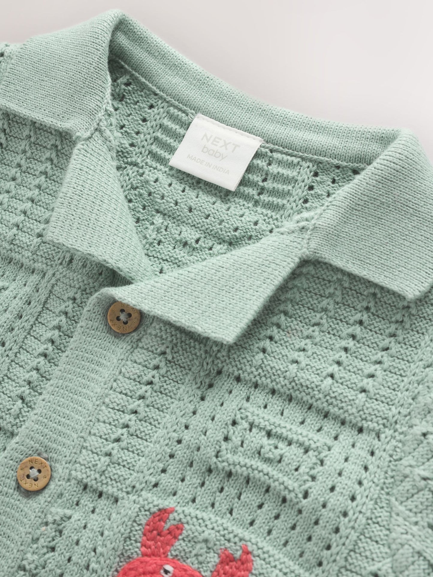 Green Sea Characters Knitted Baby Romper (0mths-3yrs) image 4
