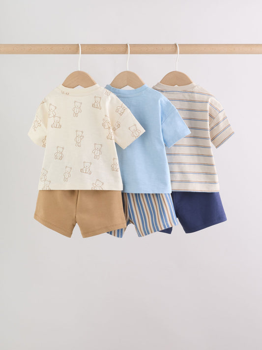 Blue Bears Tops and Shorts Baby Set 6 Piece (0mths-3yrs) image 2