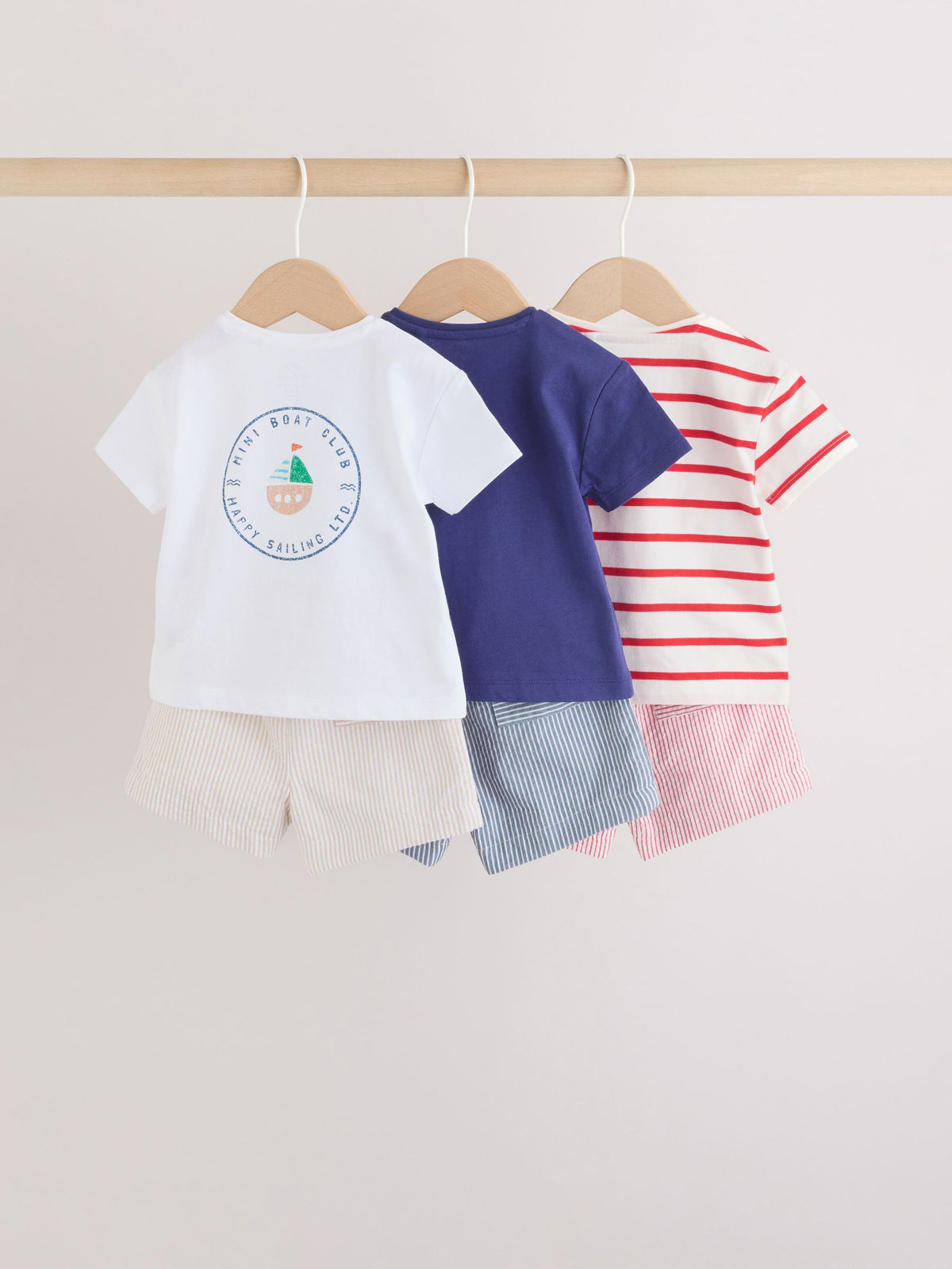 Dsiney Kidz - Blue Nautical Tops and Shorts Baby Set 6 Piece (0mths-3yrs) image 2