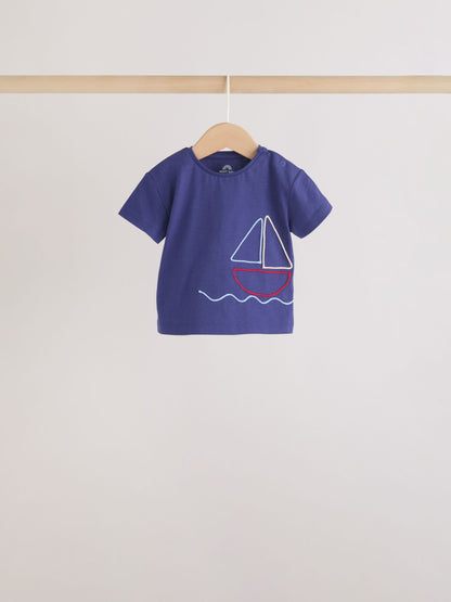 Blue Nautical Tops and Shorts Baby Set 6 Piece (0mths-3yrs) image 6