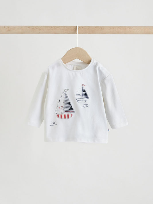 Blue Nautical Baby Top & Leggings 6 Piece Set (0mths-3yrs) image 2