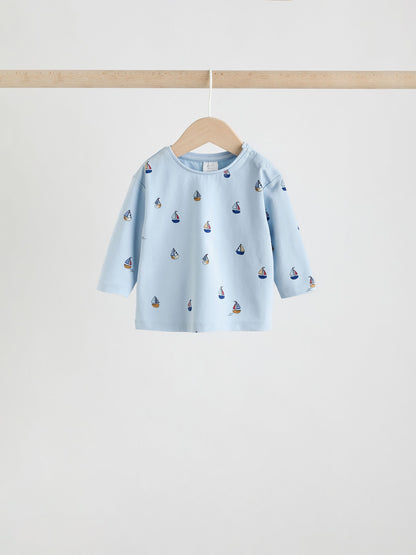 Blue Nautical Baby Top & Leggings 6 Piece Set (0mths-3yrs) image 4