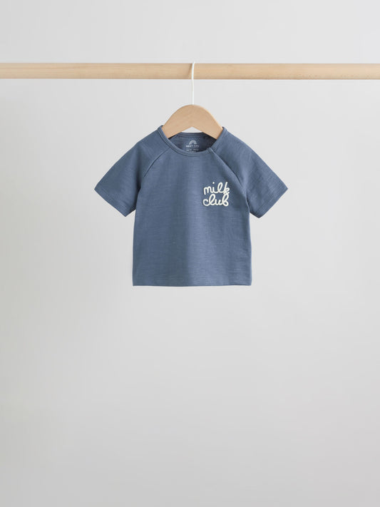 Blue/Ecru Milk Club Tops and Shorts Baby Set 6 Piece (0mths-3yrs) image 2