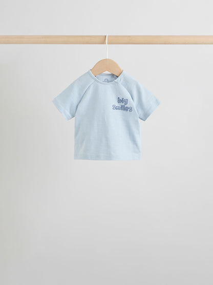 Blue/Ecru Milk Club Tops and Shorts Baby Set 6 Piece (0mths-3yrs) image 4