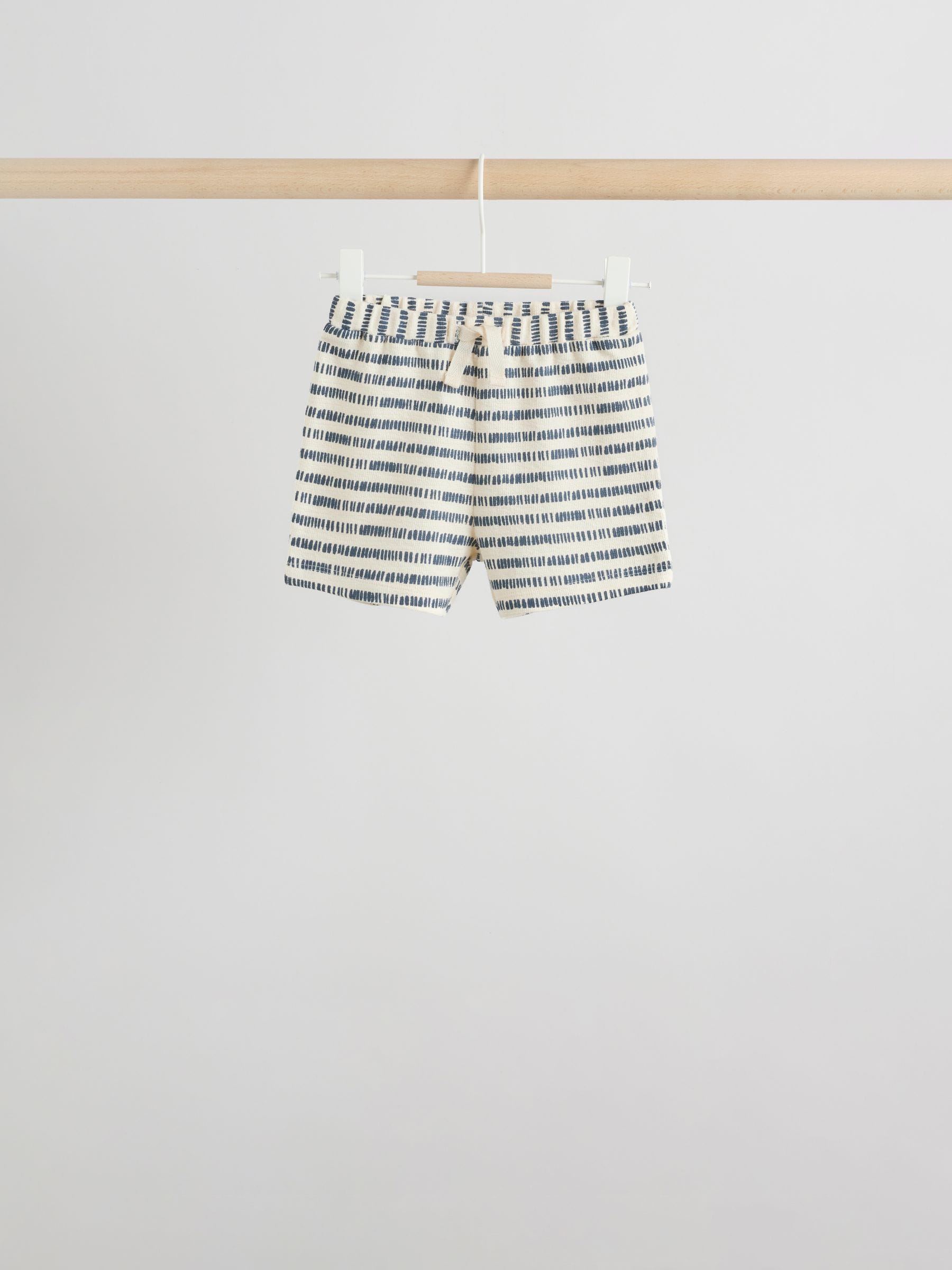 Blue/Ecru Milk Club Tops and Shorts Baby Set 6 Piece (0mths-3yrs) image 5