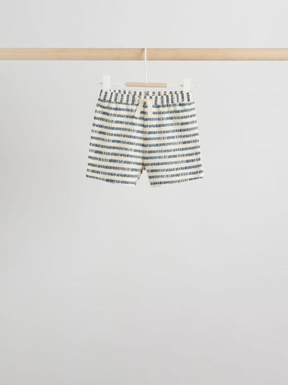 Blue/Ecru Milk Club Tops and Shorts Baby Set 6 Piece (0mths-3yrs) image 5