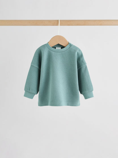Green Long Sleeve Top and Shorts Baby Set (0mths-2yrs) image 3