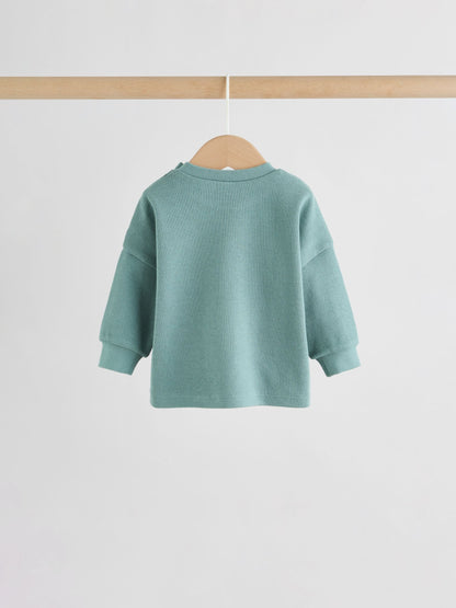 Green Long Sleeve Top and Shorts Baby Set (0mths-2yrs) image 4