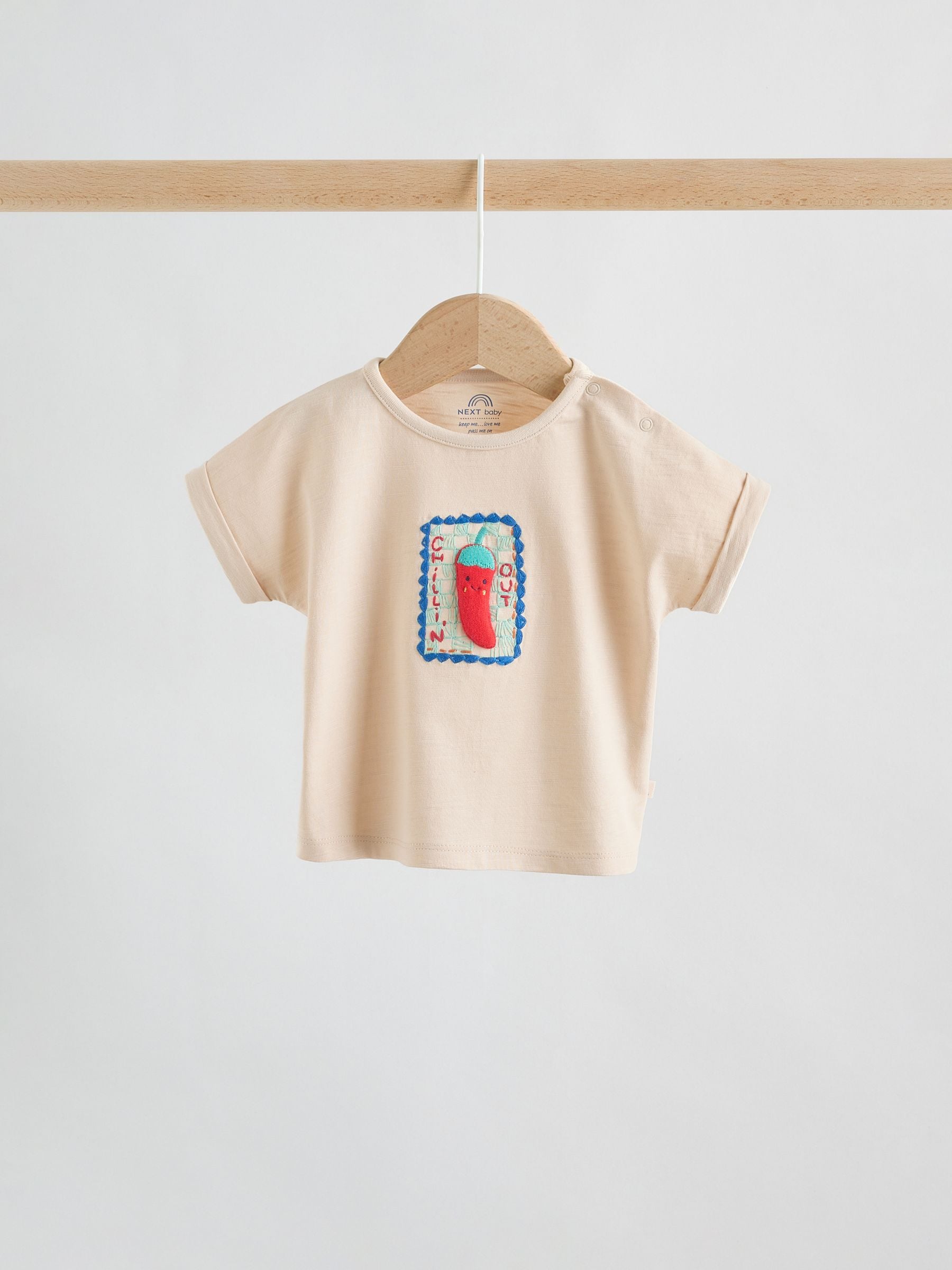 Neutral Chilli Print Top and Shorts Baby Set (0mths-2yrs) image 3