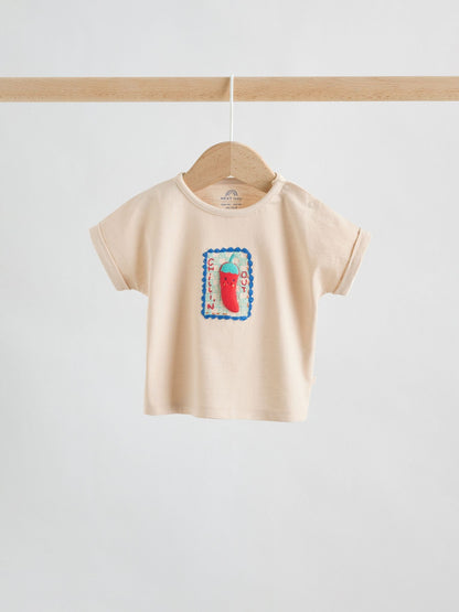 Neutral Chilli Print Top and Shorts Baby Set (0mths-2yrs) image 3