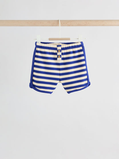 Blue Stripe Long Sleeve Top and Shorts Baby Set (0mths-2yrs) image 4
