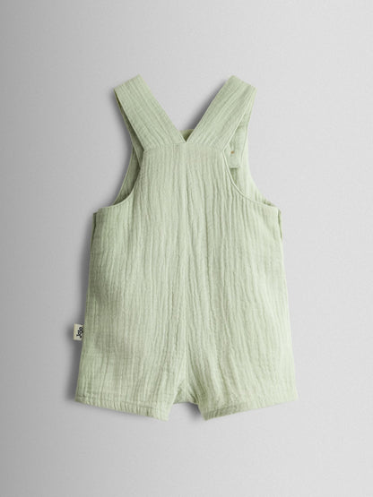 JoJo Maman Bébé Green Peter Rabbit™ Cheesecloth Dungaree & Body Set image 5
