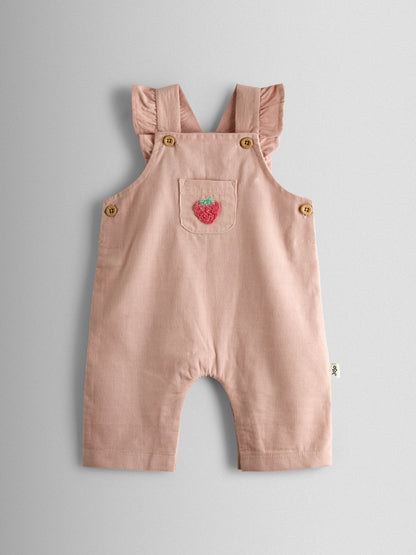 JoJo Maman Bébé Pink Strawberry Dungaree & Body Set image 2