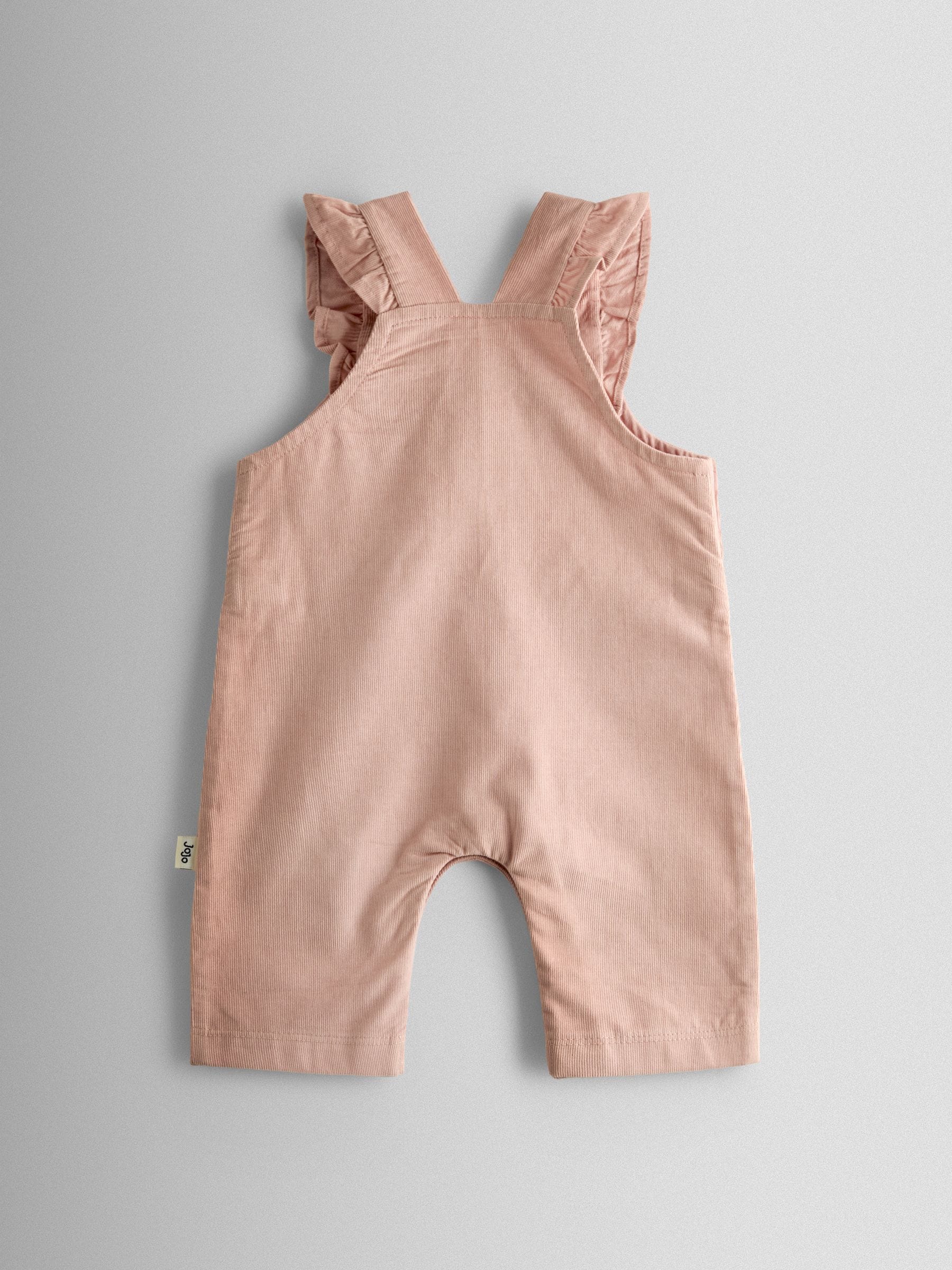 JoJo Maman Bébé Pink Strawberry Dungaree & Body Set image 3