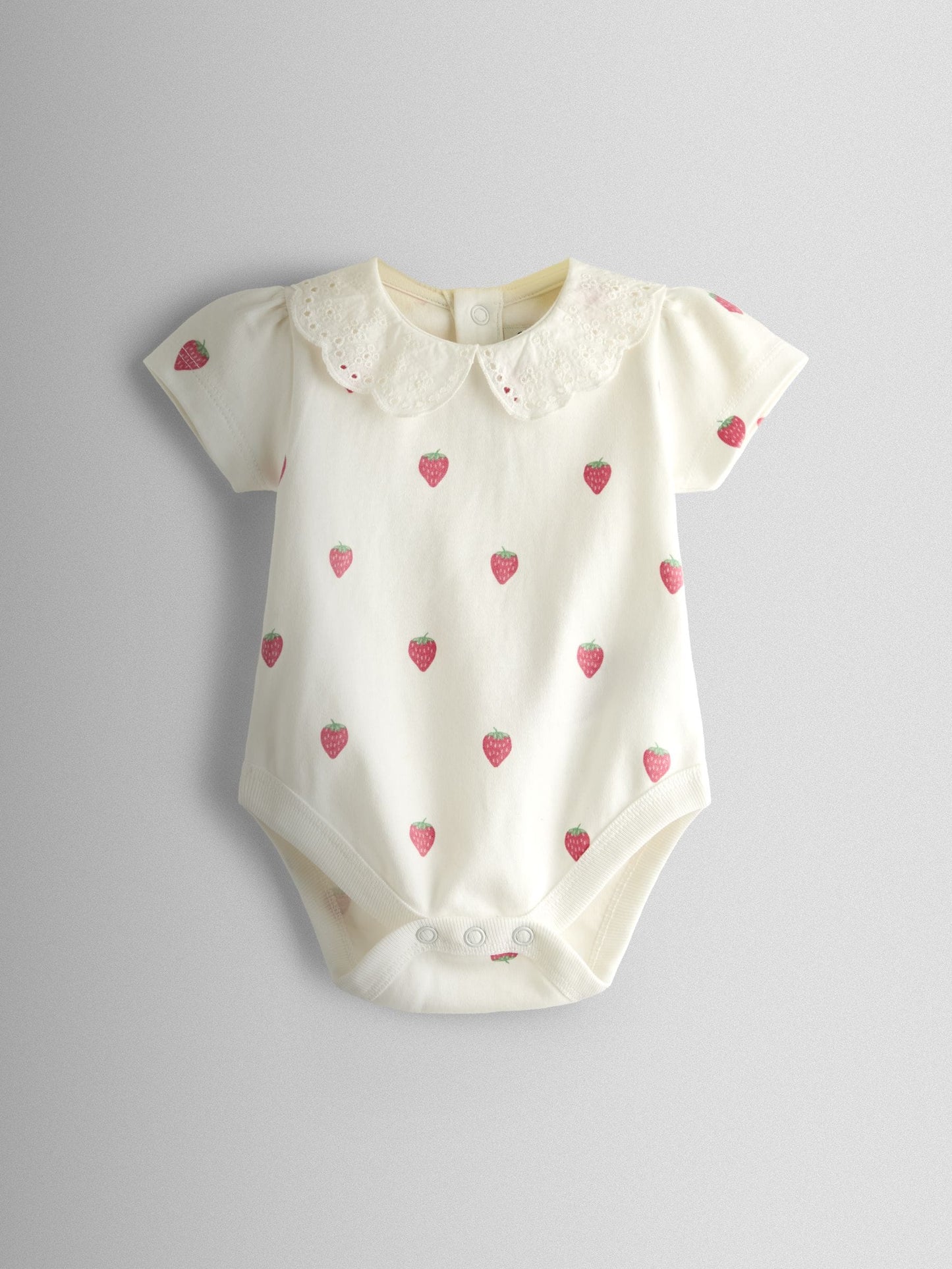 JoJo Maman Bébé Pink Strawberry Dungaree & Body Set image 4