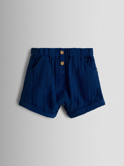 JoJo Maman Bébé Navy Peter Rabbit™ 2-Piece Shirt & Shorts Set image 4