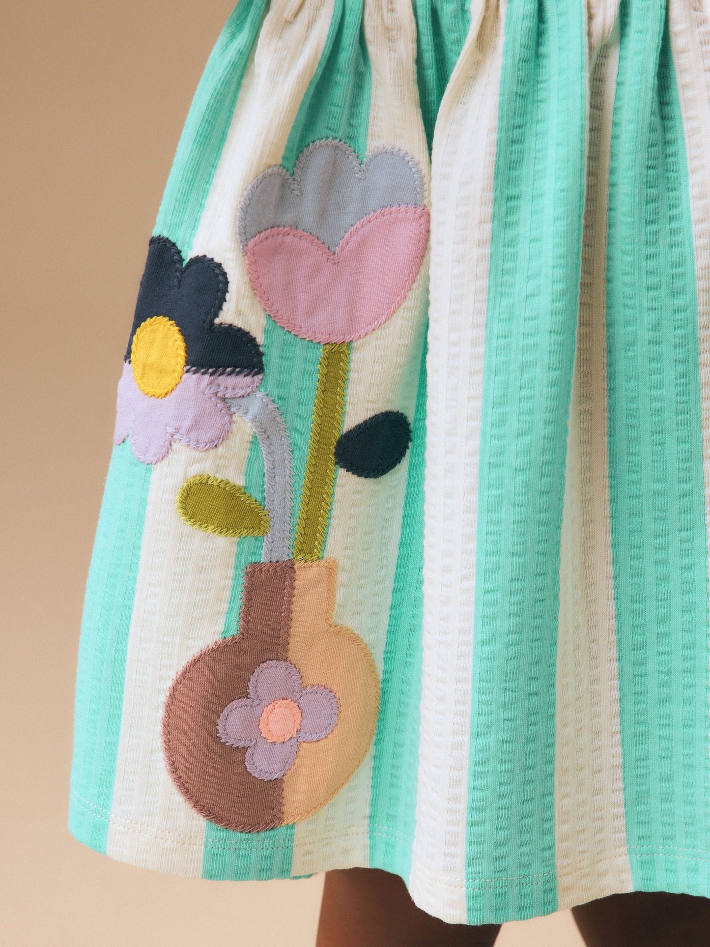 Turquoise Stripe Jersey Dress (3mths-7yrs) image 5