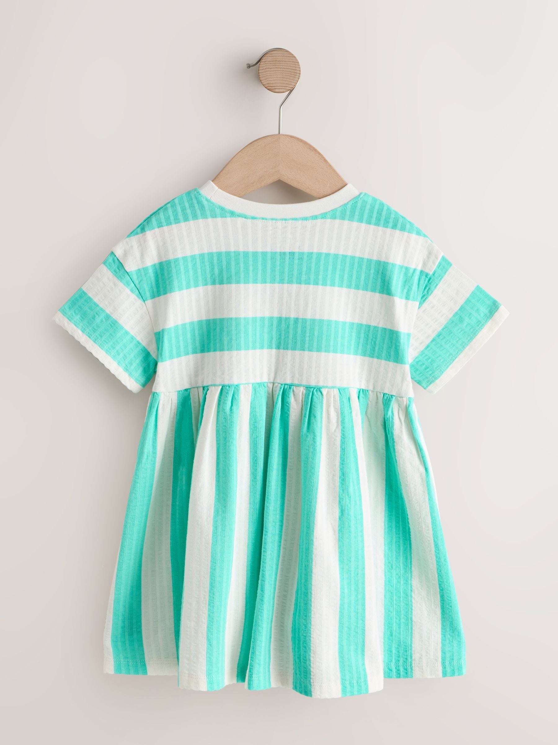 Turquoise Stripe Jersey Dress (3mths-7yrs) image 7