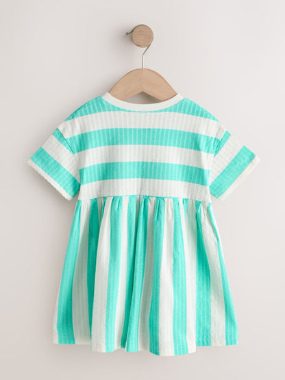 Turquoise Stripe Jersey Dress (3mths-7yrs) image 7