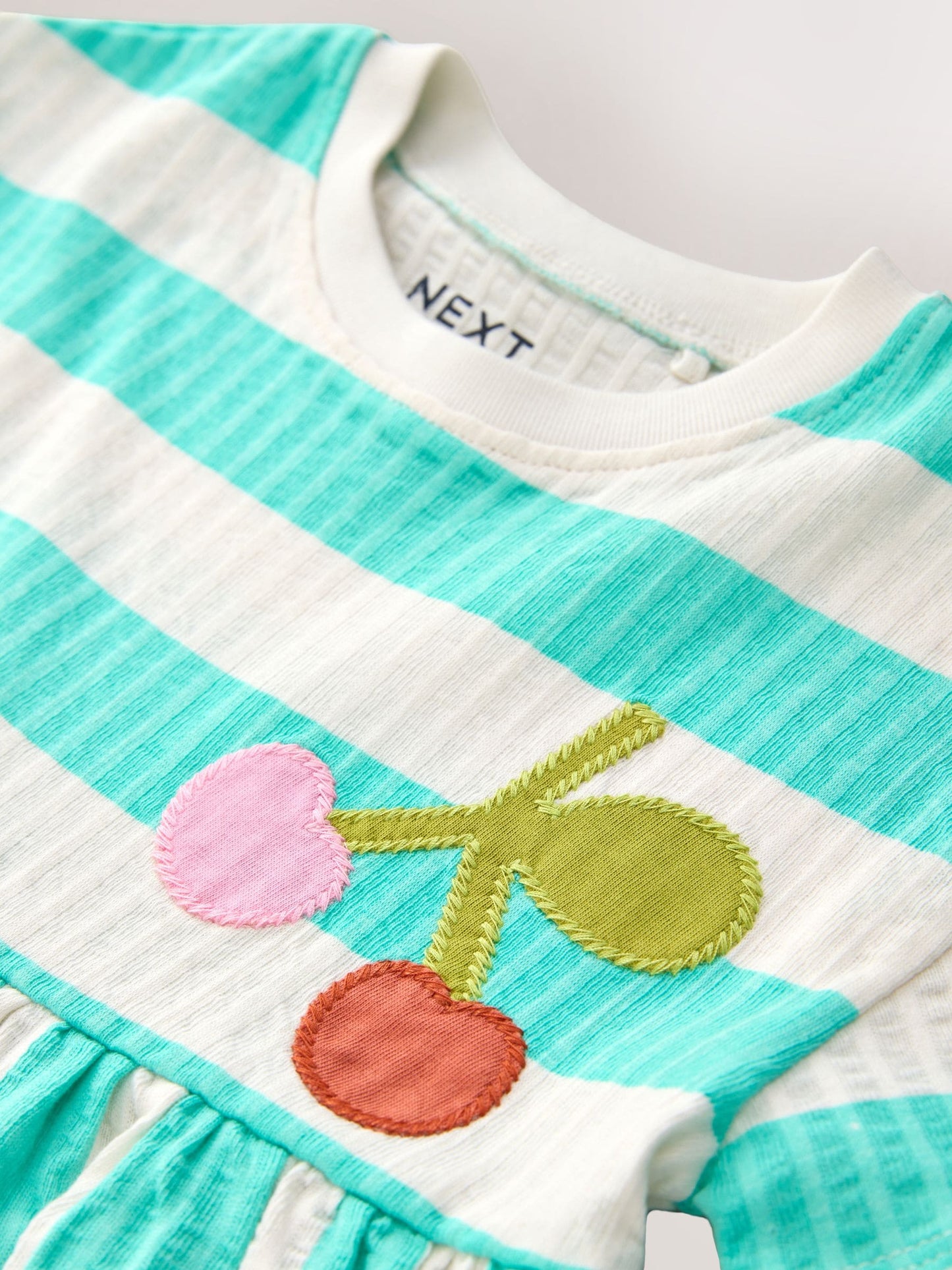 Turquoise Stripe Jersey Dress (3mths-7yrs) image 8