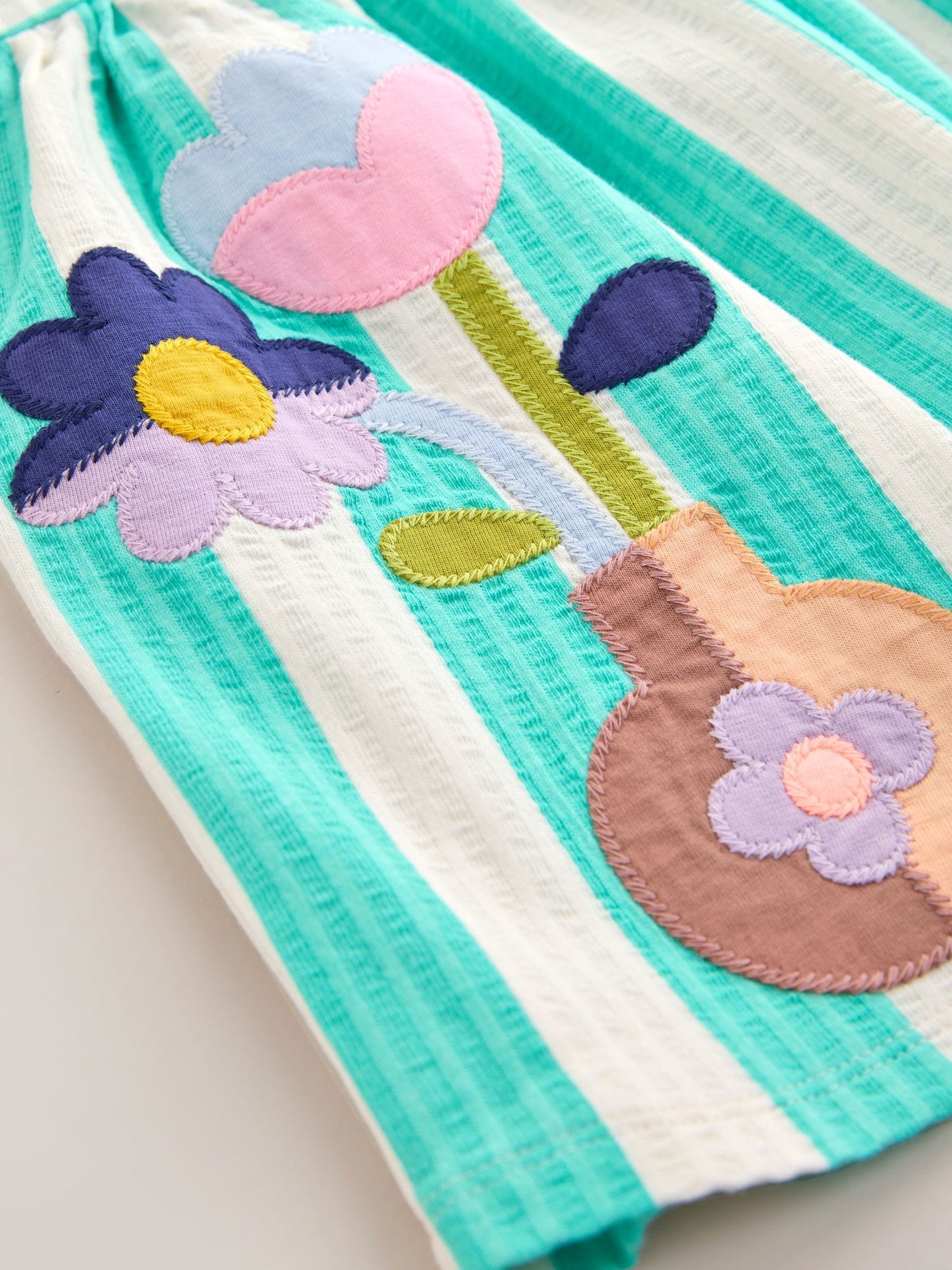 Turquoise Stripe Jersey Dress (3mths-7yrs) image 9