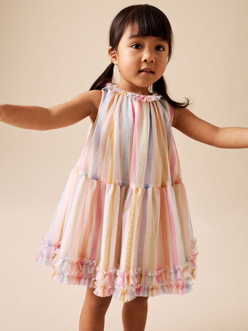 Dsiney Kidz - Rainbow Mesh Party Dress (3mths-7yrs) image 1