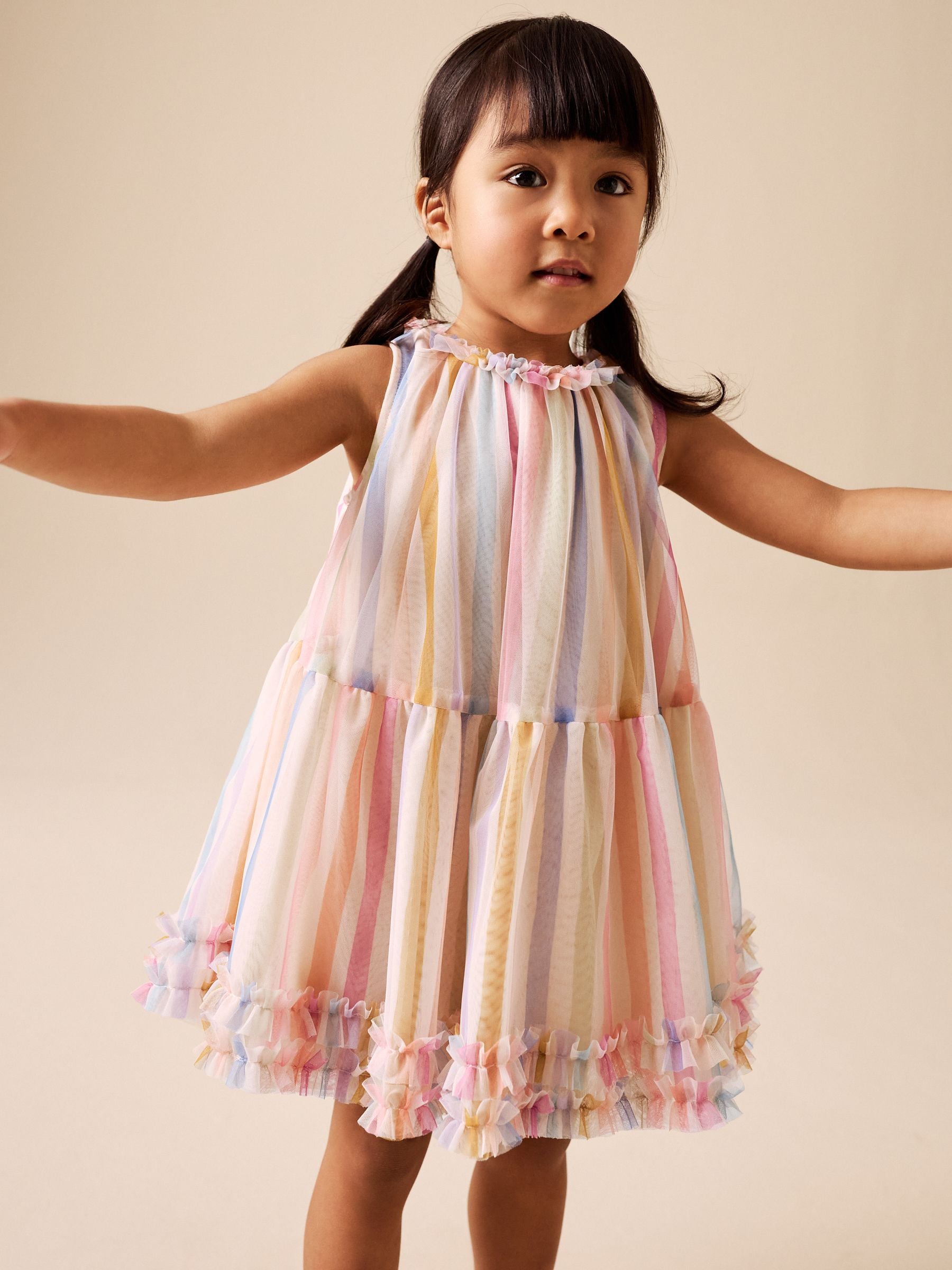 Rainbow Mesh Party Dress (3mths-7yrs) image 1