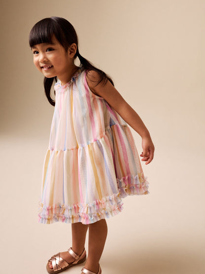 Rainbow Mesh Party Dress (3mths-7yrs) image 4