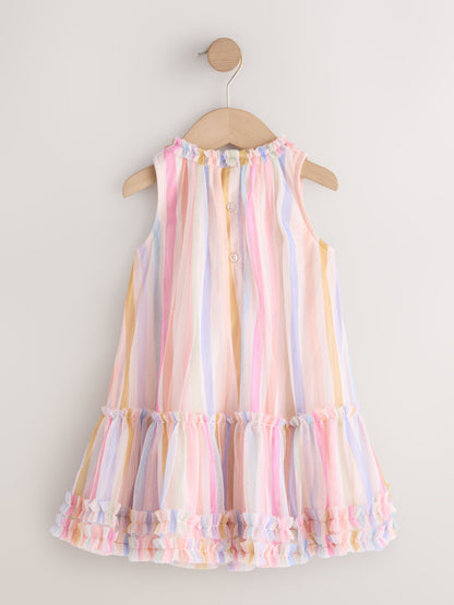 Rainbow Mesh Party Dress (3mths-7yrs) image 6