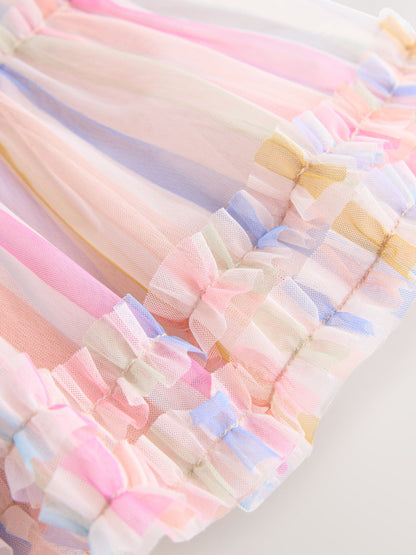 Rainbow Mesh Party Dress (3mths-7yrs) image 7