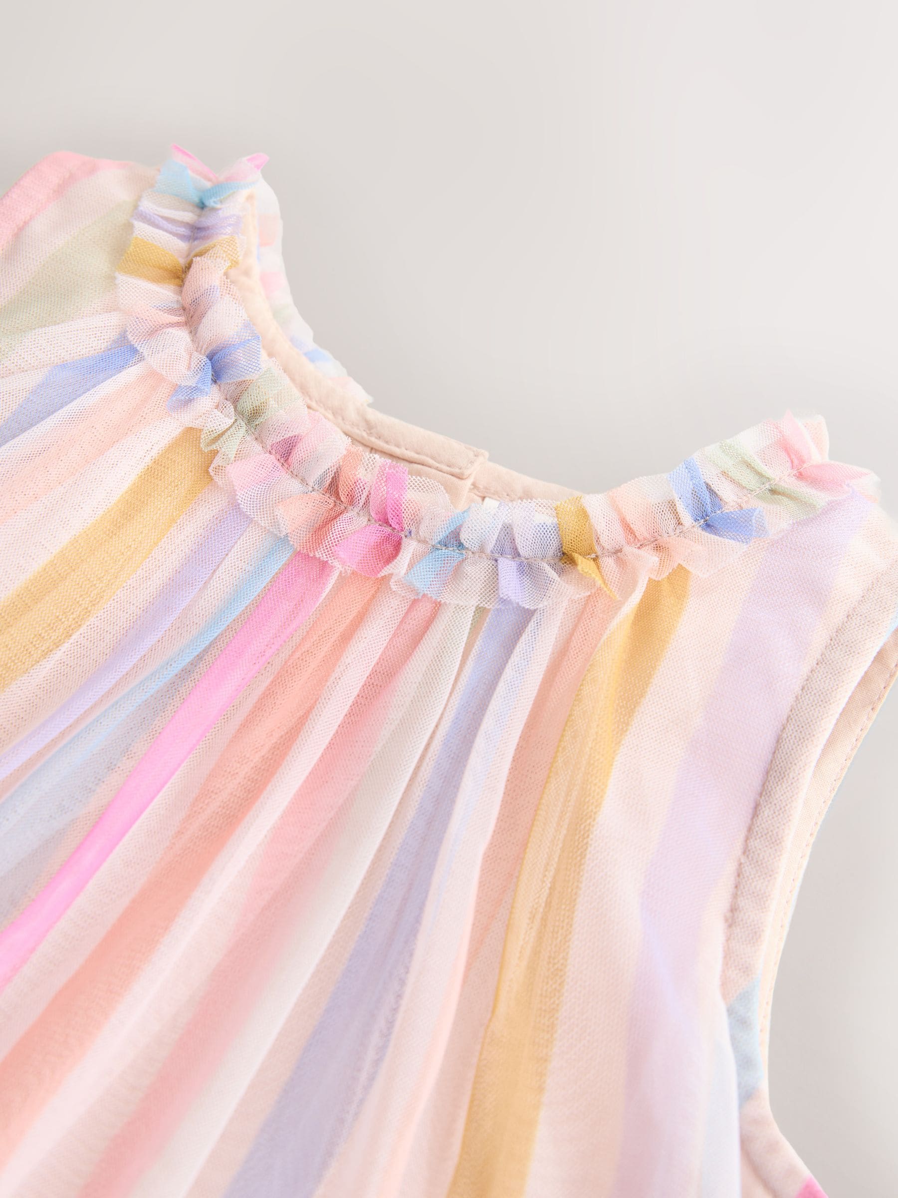 Rainbow Mesh Party Dress (3mths-7yrs) image 8