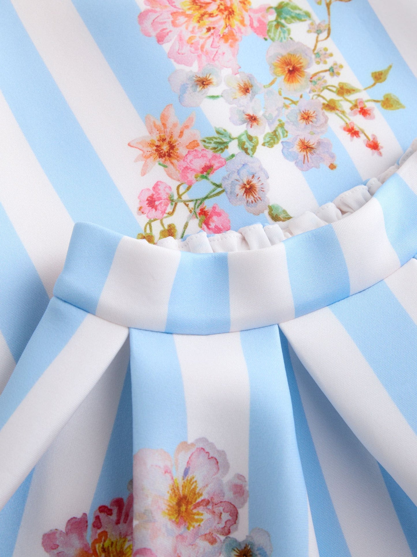 Blue Floral Scuba Top and Skirt Set (3mths-7yrs) image 7