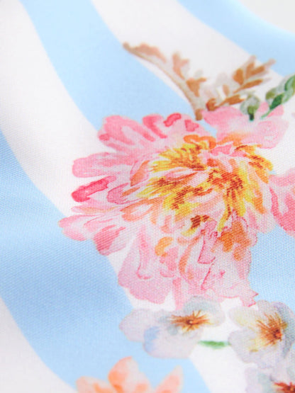 Blue Floral Scuba Top and Skirt Set (3mths-7yrs) image 8