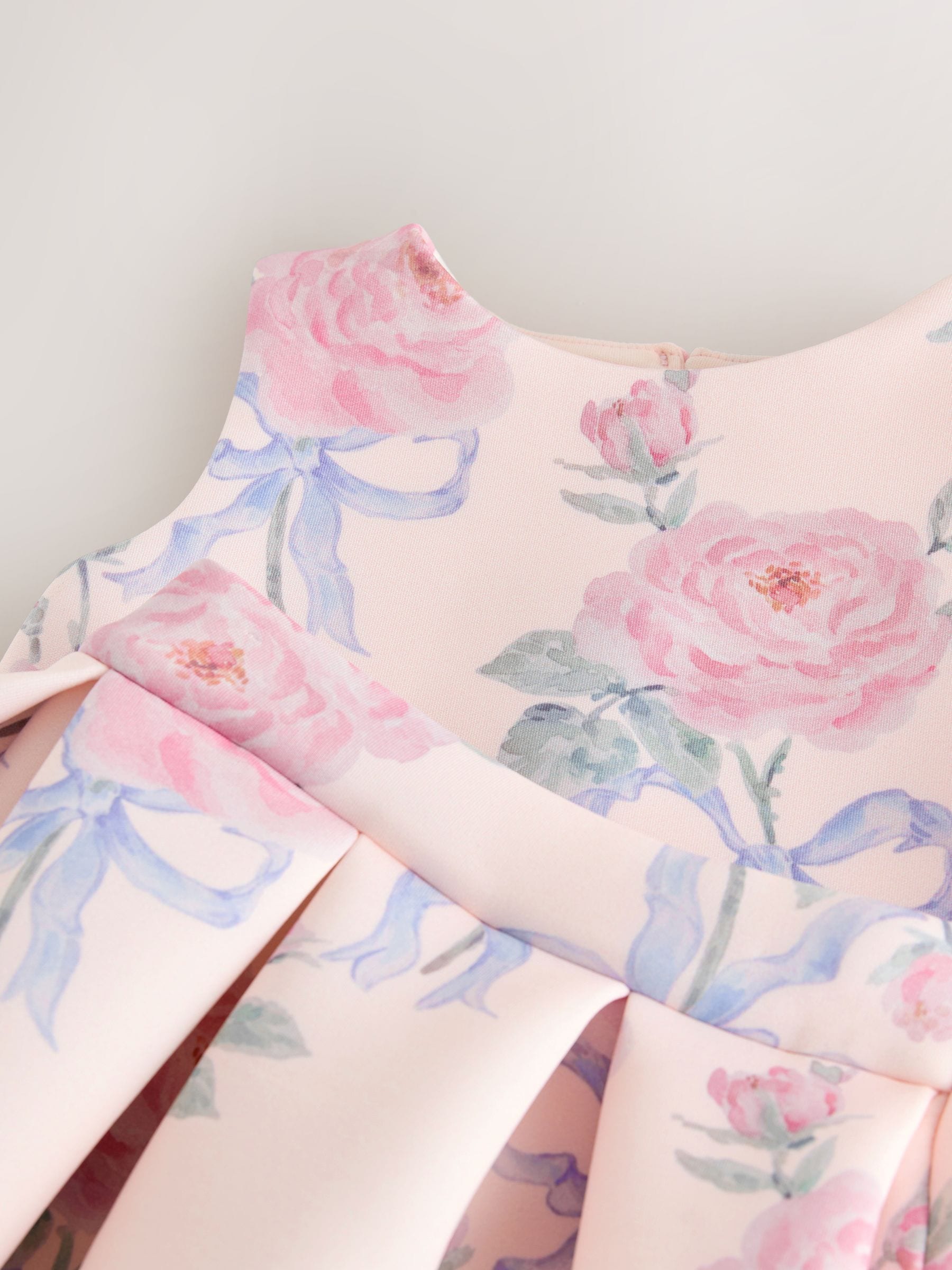 Pink Floral Scuba Top and Skirt Set (3mths-7yrs) image 9