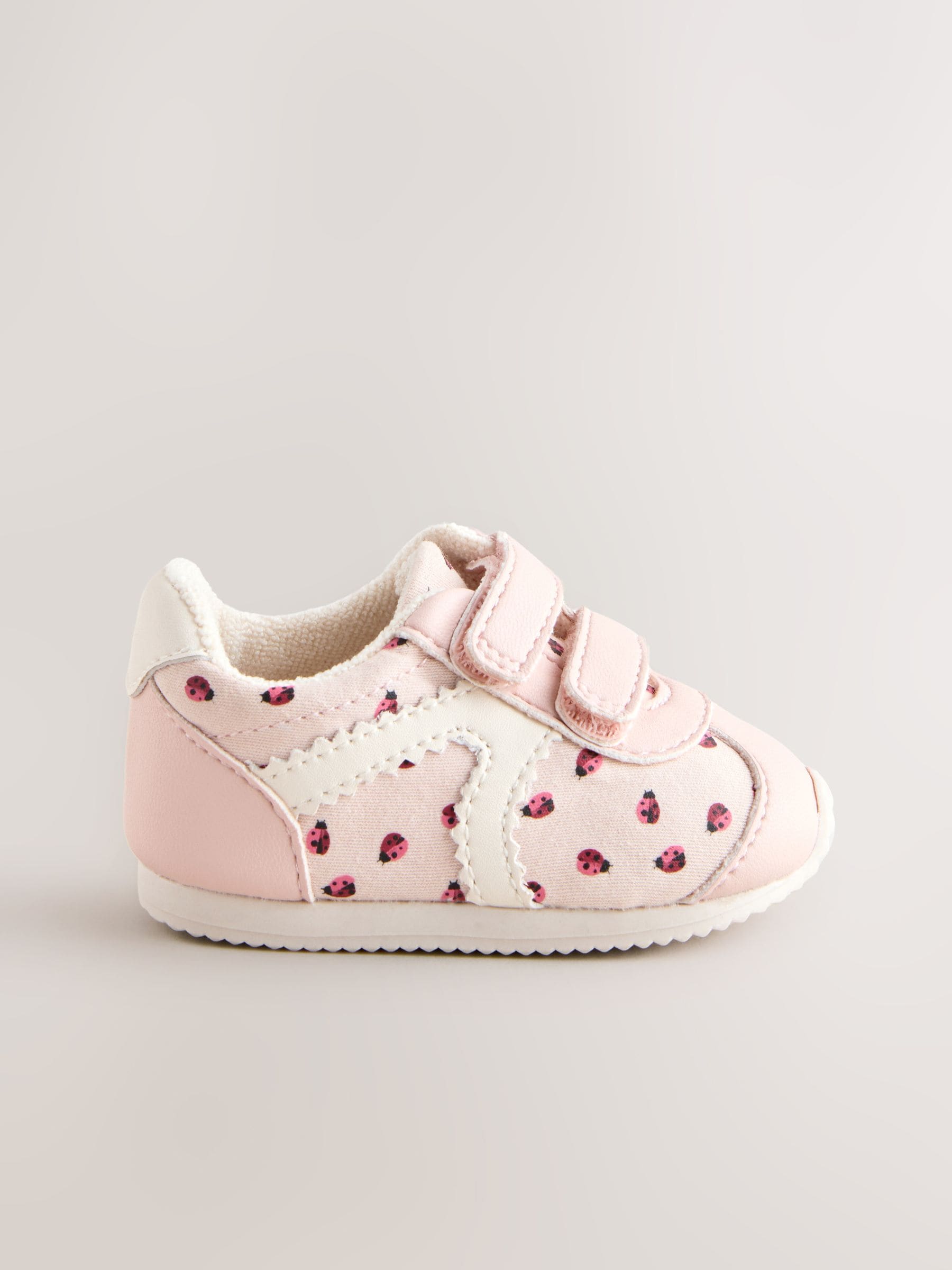 Pink Ladybird Baby Touch Fastening Trainers image 4