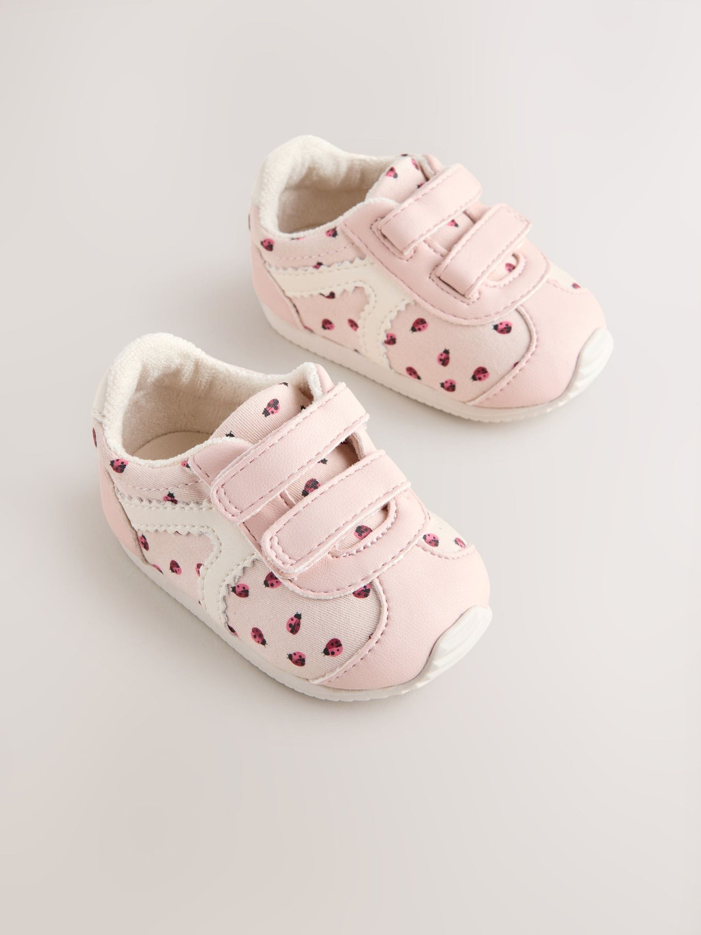 Pink Ladybird Baby Touch Fastening Trainers image 1