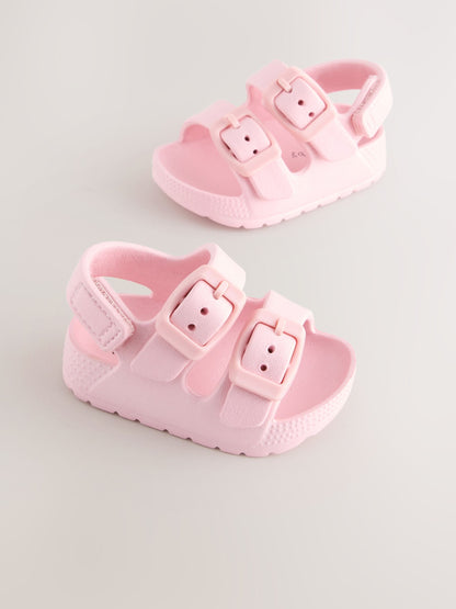 Pink Baby Double Buckle EVA Sandals (0-24mths) image 1